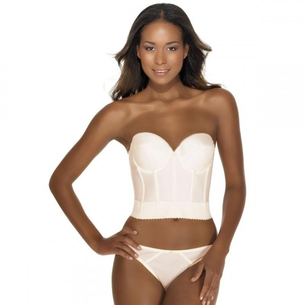 NWOT DOMINIQUE 36D NOEMI STRAPLESS LONGLINE BRA 6377 Ivory 121336